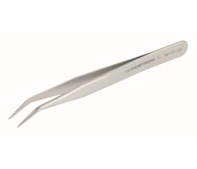 Pinzas de acero inoxidable estilo SMD 115 con puntas acanaladas a 45° para posicionar dispositivos cilíndricos de 0,6 mm | TL SM115-SA